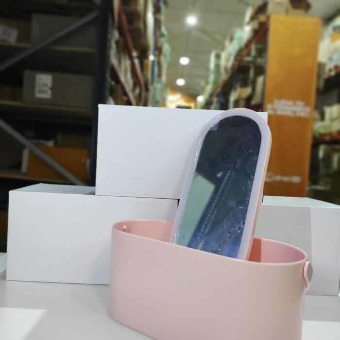 Organizador de maquillaje con espejo LED