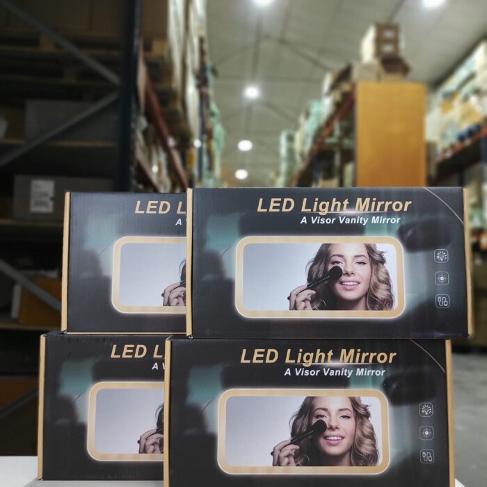 Espejo de tocador LED para coche con 3 modos