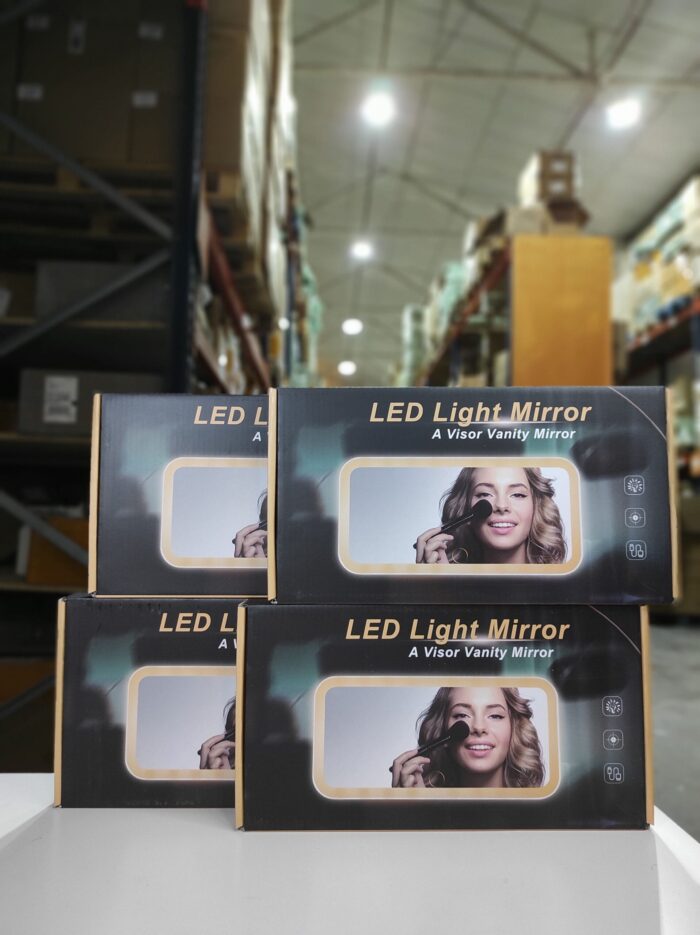 Espejo de tocador LED para coche con 3 modos
