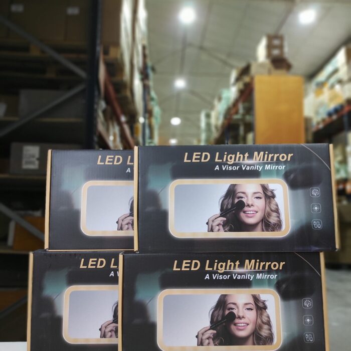Espejo de tocador LED para coche con 3 modos