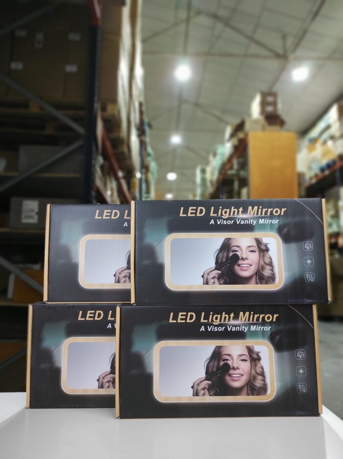 Espejo de tocador LED para coche con 3 modos