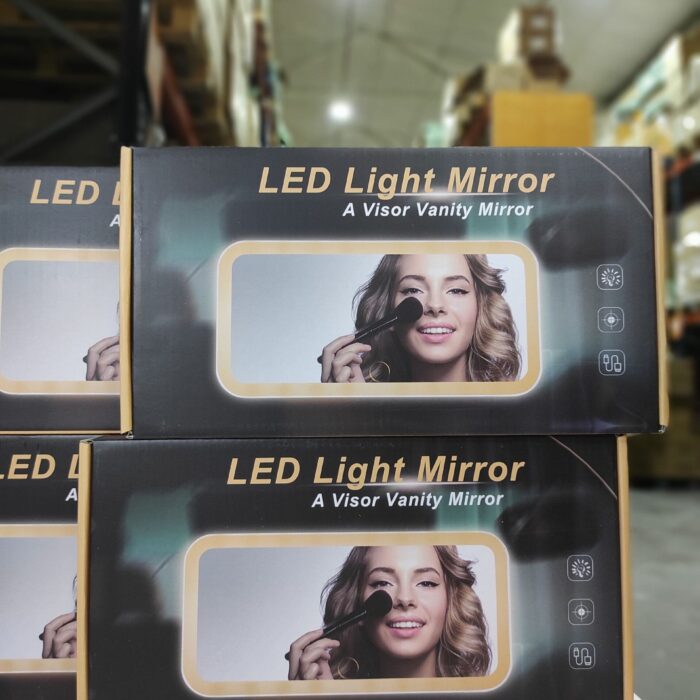 Espejo de tocador LED para coche con 3 modos