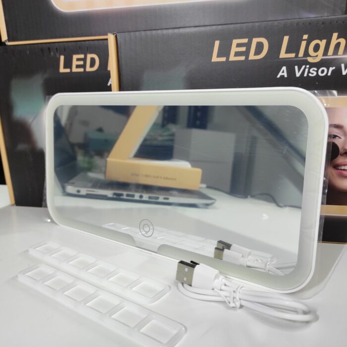 Espejo de tocador LED para coche con 3 modos