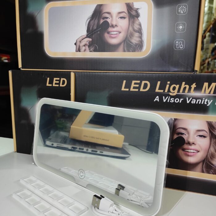 Espejo de tocador LED para coche con 3 modos