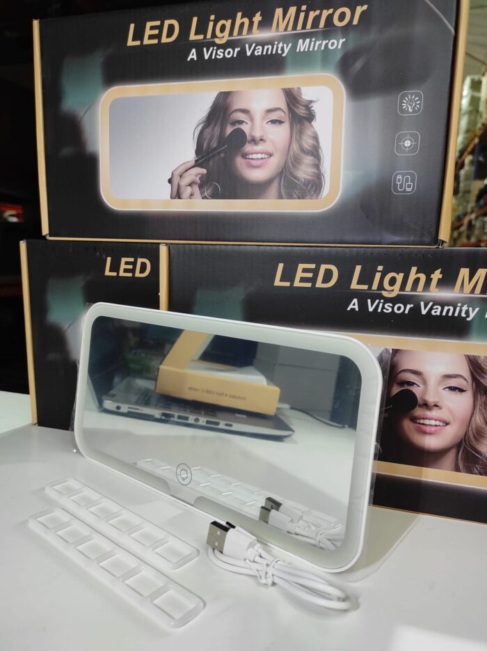 Espejo de tocador LED para coche con 3 modos