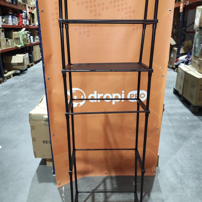 Estanteria de almacenamiento de metal sobre el inodoro