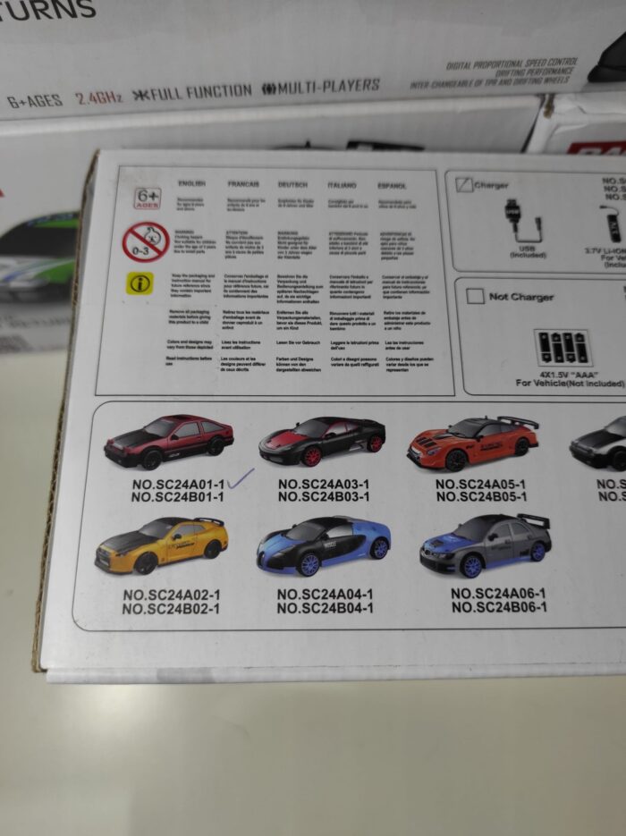 Coche teledirigido drift 1:24 RETRO ROJO