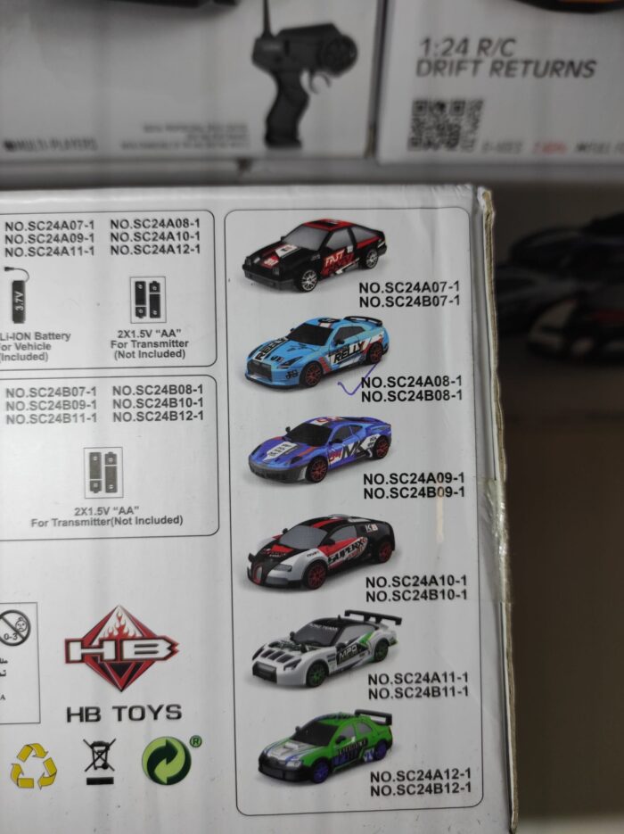 Coche teledirigido drift 1:24 GTR