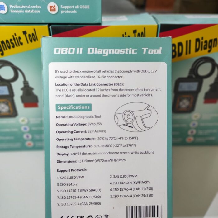Instrumento de diagnóstico OBD para automóvil