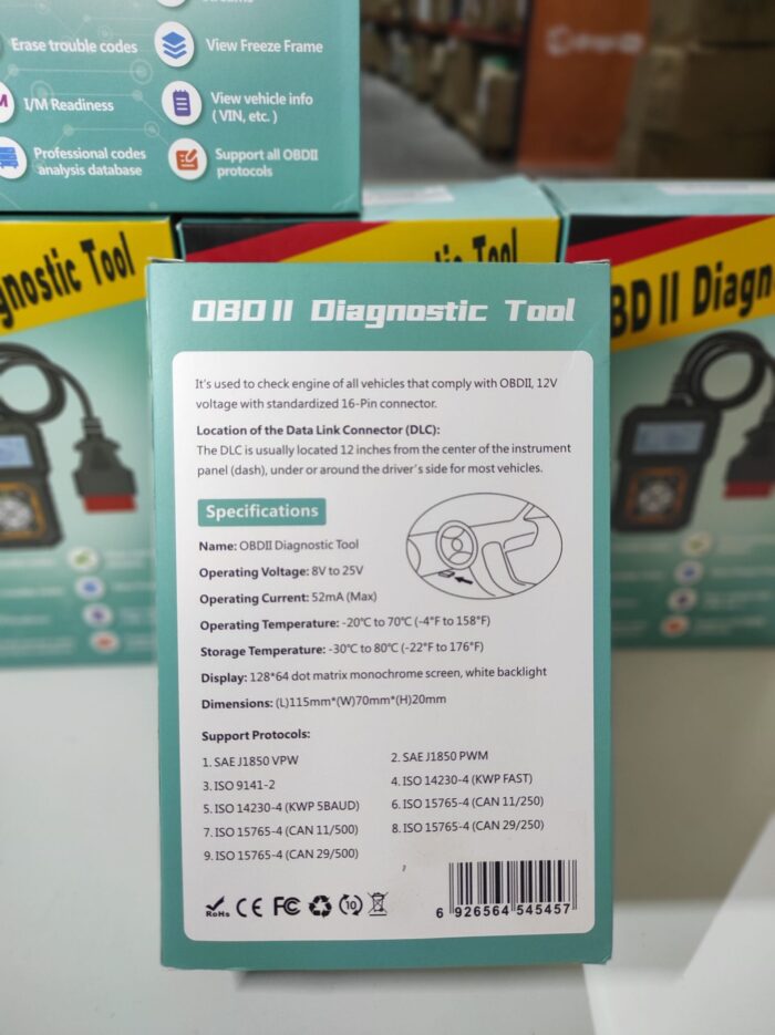 Instrumento de diagnóstico OBD para automóvil