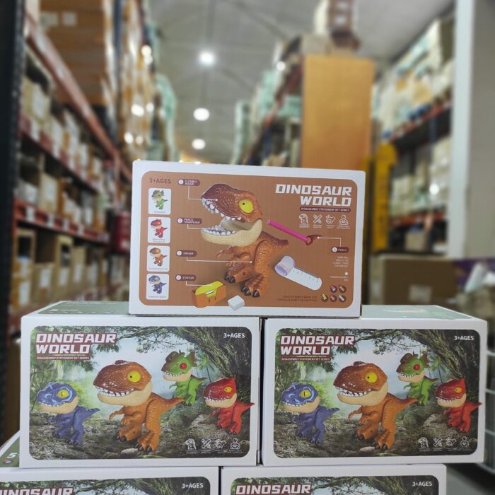 Juego de papelería de dinosaurio 5 en 1
