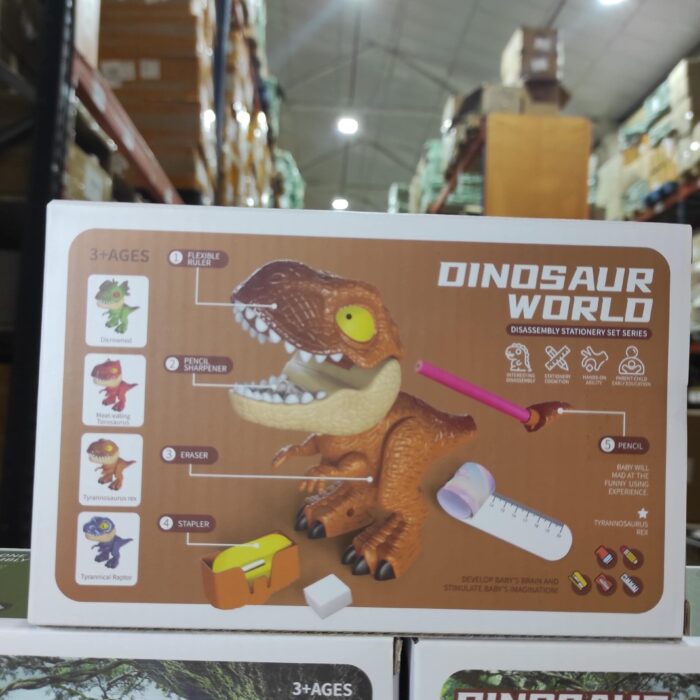 Juego de papelería de dinosaurio 5 en 1