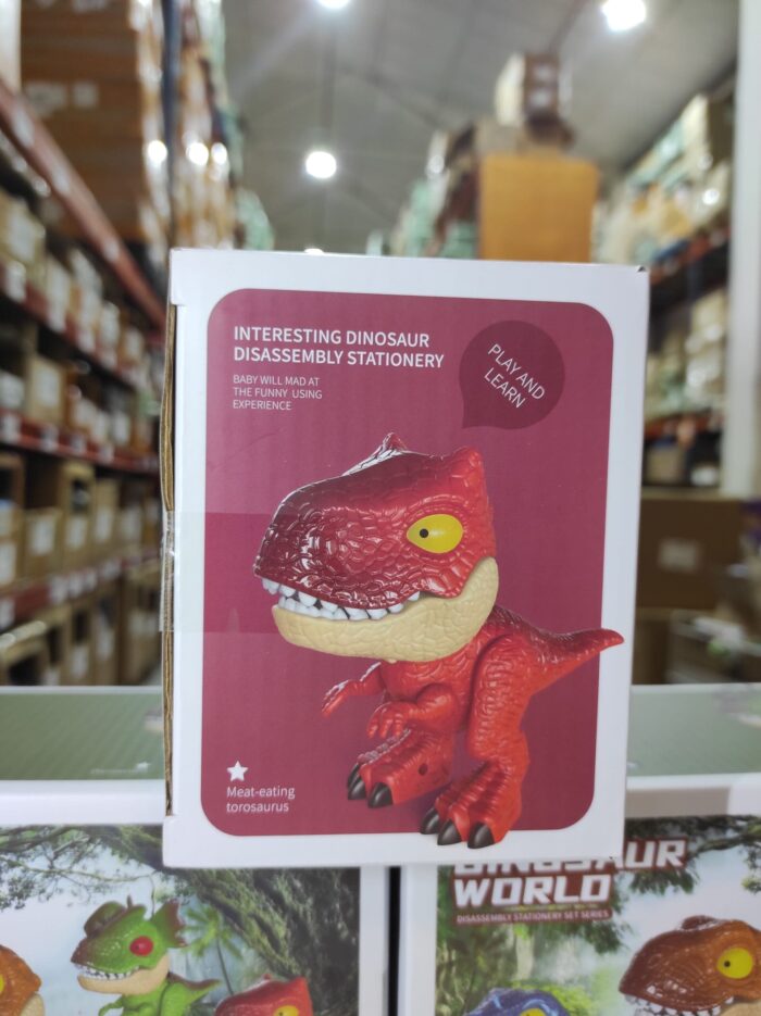 Juego de papelería de dinosaurio 5 en 1