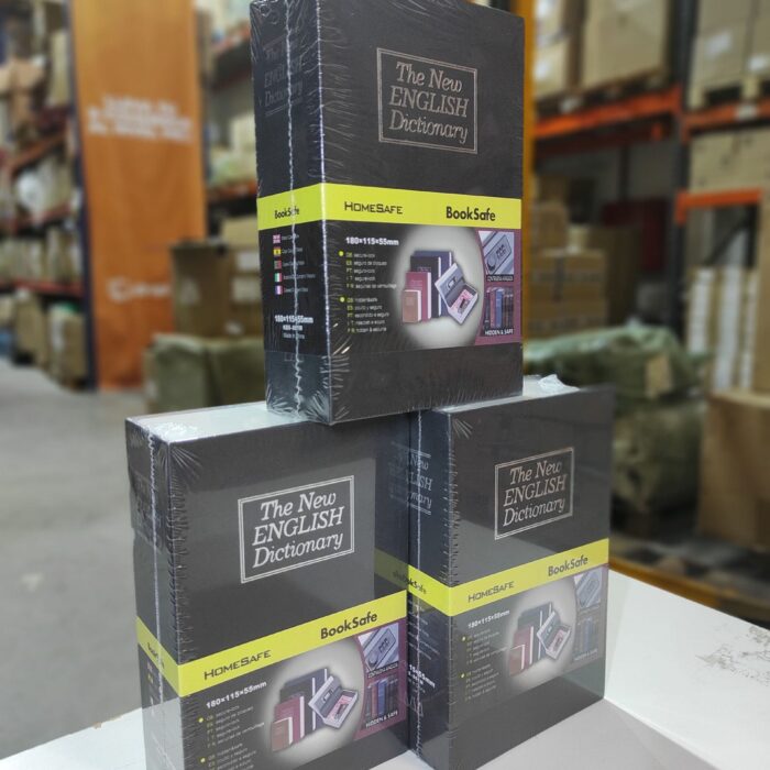 Caja fuerte en forma de libro con cerradura 180x115x55mm