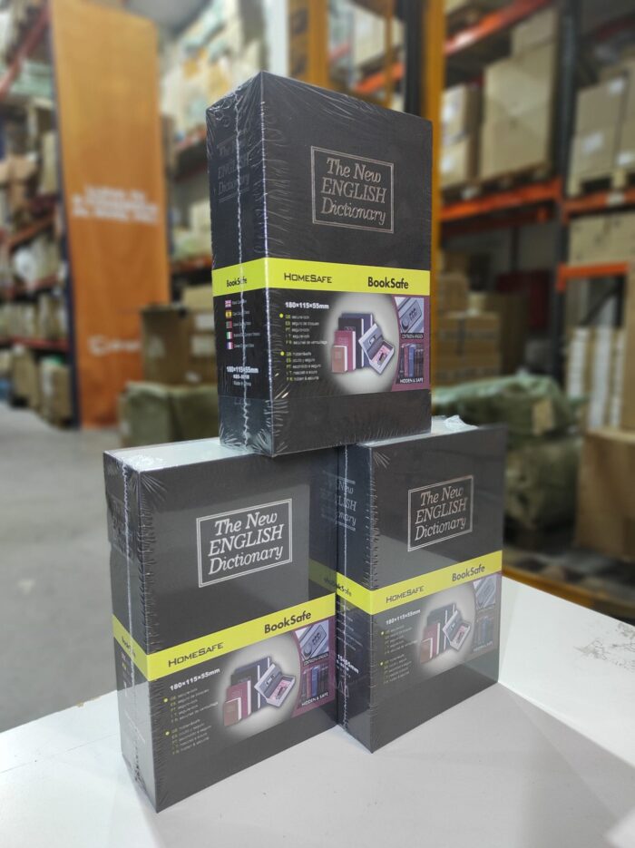 Caja fuerte en forma de libro con cerradura 180x115x55mm