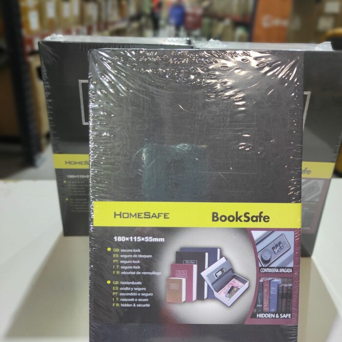 Caja fuerte en forma de libro con cerradura 180x115x55mm