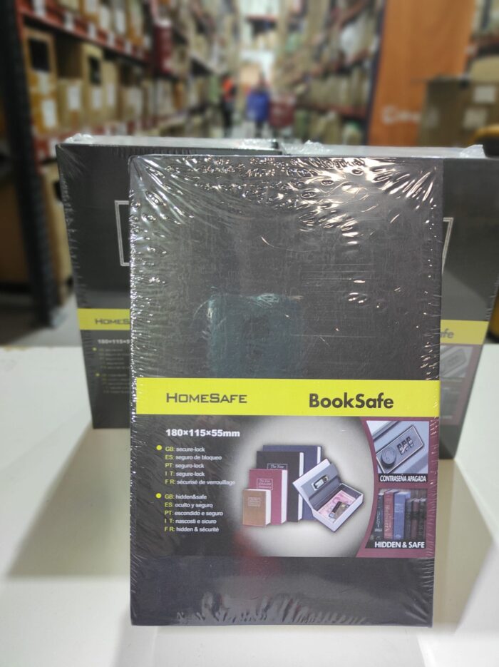 Caja fuerte en forma de libro con cerradura 180x115x55mm