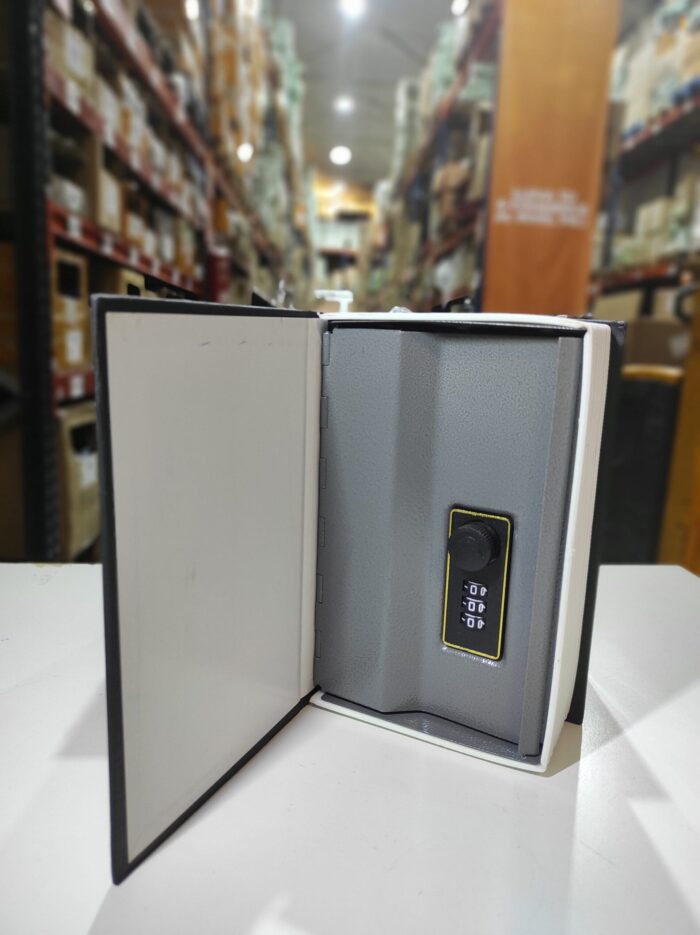 Caja fuerte en forma de libro con cerradura 180x115x55mm