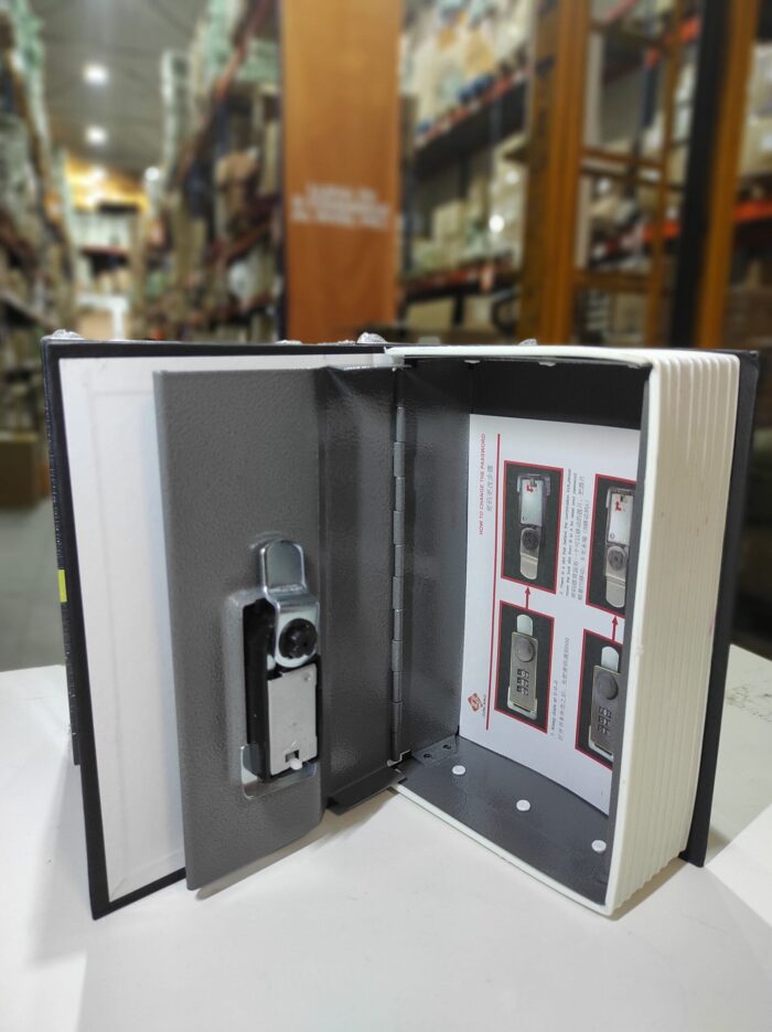 Caja fuerte en forma de libro con cerradura 180x115x55mm
