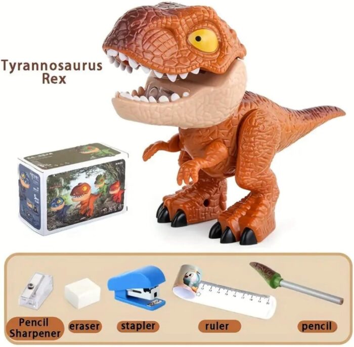 PAPELERIA_1740132293-1 Juego de papelería de dinosaurio 5 en 1