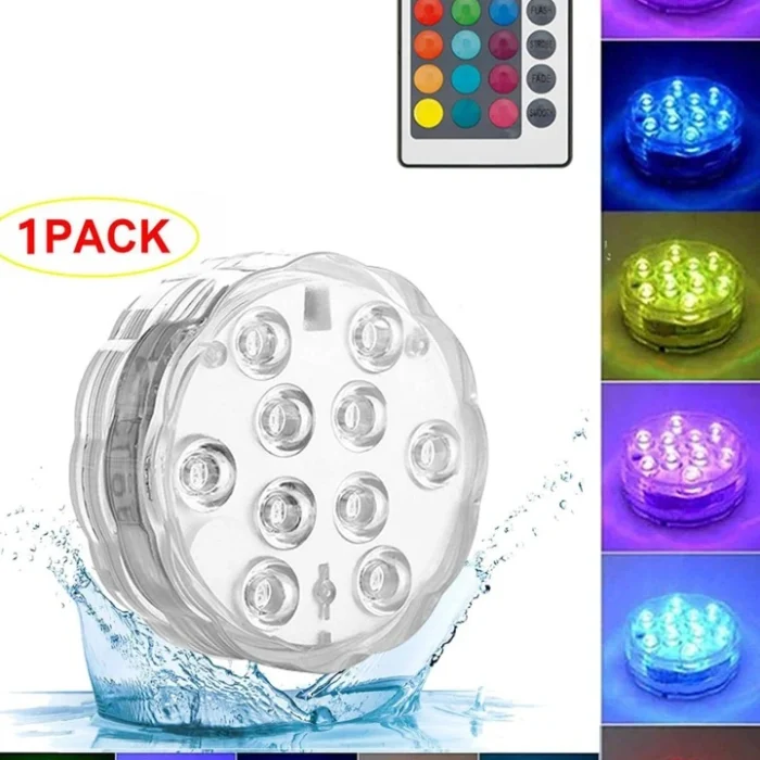 luces LED sumergibles multicolores