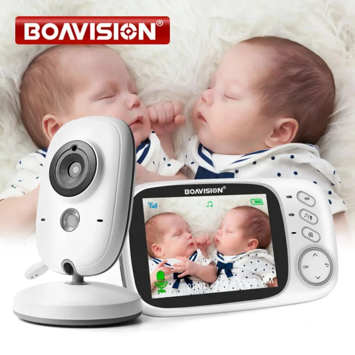 S4fd53f6660f14cd08b2fe46bc6ee884fe-2.webp VB603 Video Baby Monitor 2.4G Wireless With 3.2 Inches LCD 2 Way Audio Talk Night Vision Surveillance Security Camera Babysitter