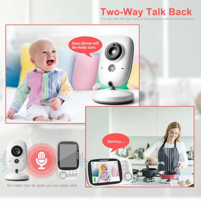 Se69a5c2c816346b78b7f25a3f6915b32R-2.webp VB603 Video Baby Monitor 2.4G Wireless With 3.2 Inches LCD 2 Way Audio Talk Night Vision Surveillance Security Camera Babysitter