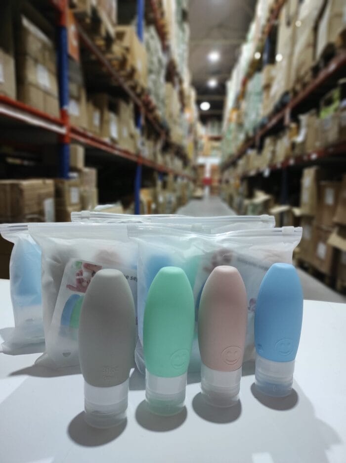 Set de 4 botellas de viaje
