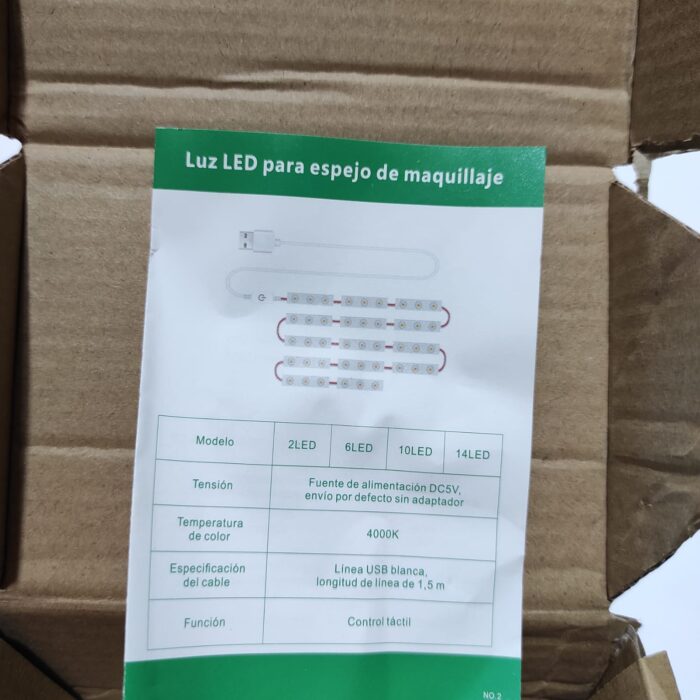 Tira de led para espejo