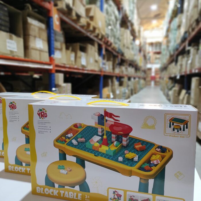 Juego de mesa y silla con bloques de construcion 120 pcs