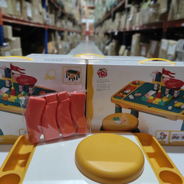 Juego de mesa y silla con bloques de construcion 120 pcs