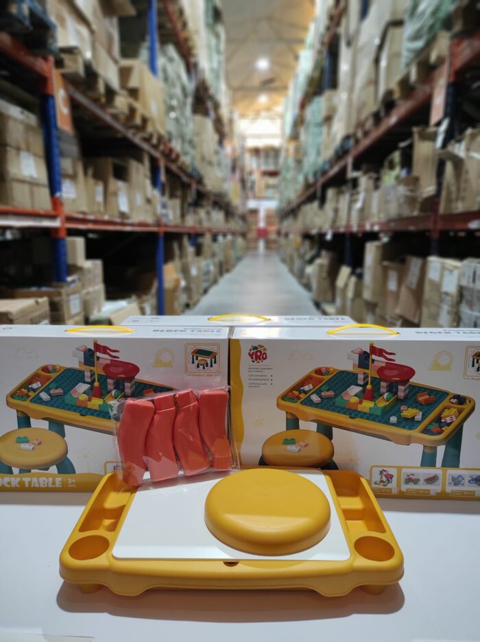 Juego de mesa y silla con bloques de construcion 120 pcs