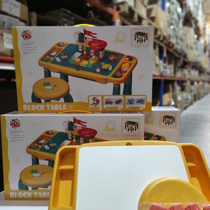 Juego de mesa y silla con bloques de construcion 120 pcs