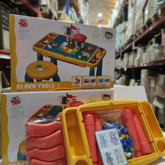Juego de mesa y silla con bloques de construcion 120 pcs