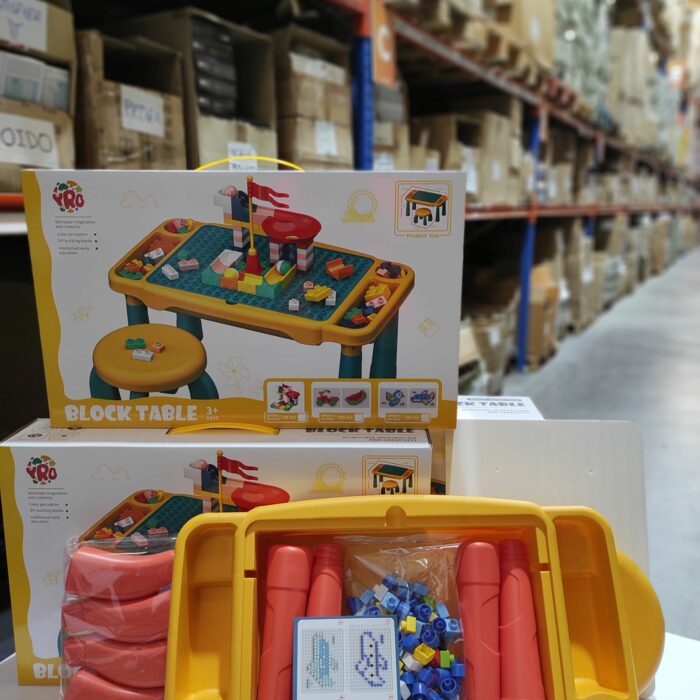 Juego de mesa y silla con bloques de construcion 120 pcs