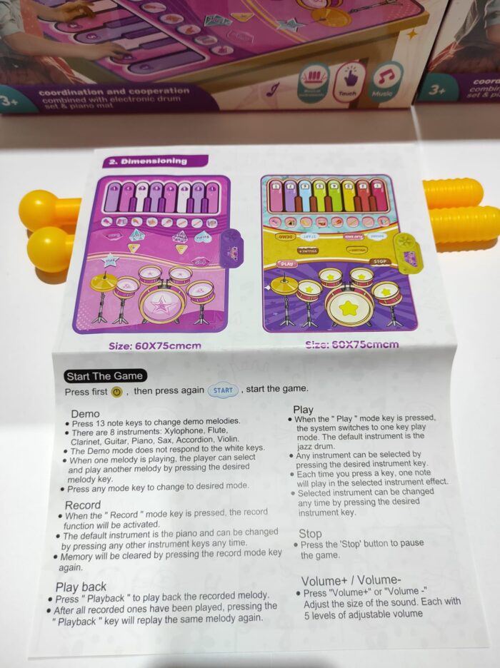 Juego de tapete Musical 2 En 1