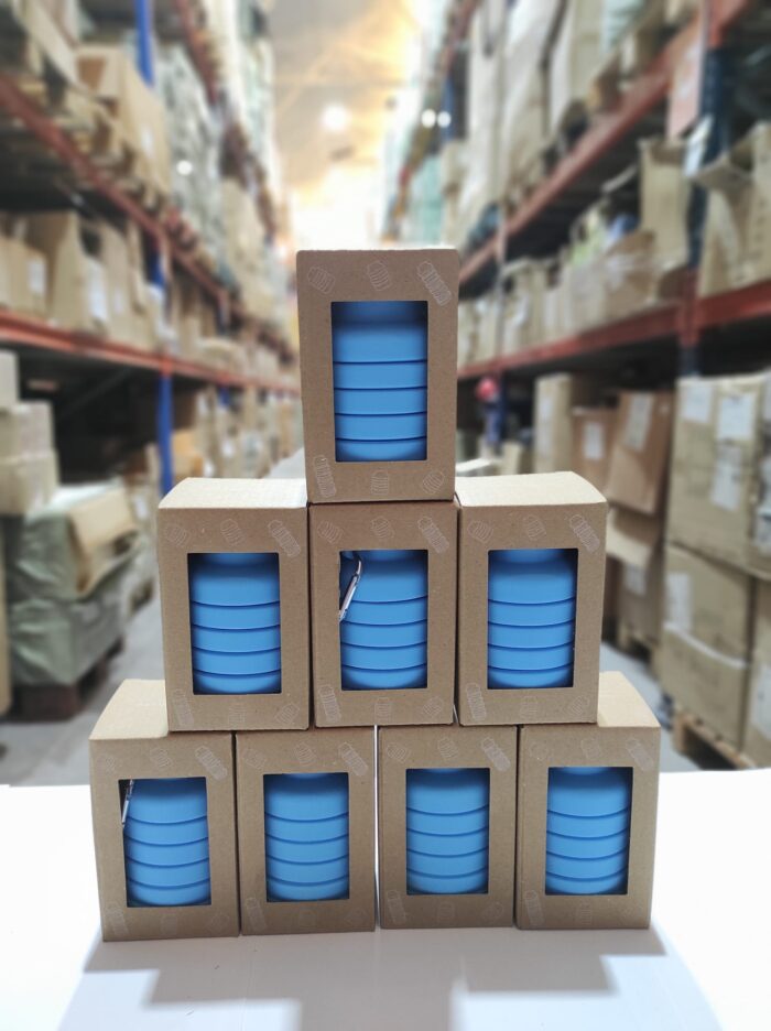 Botella de agua portátil de silicona