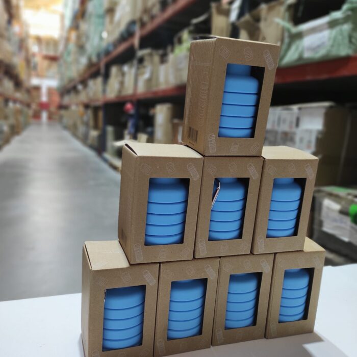 Botella de agua portátil de silicona