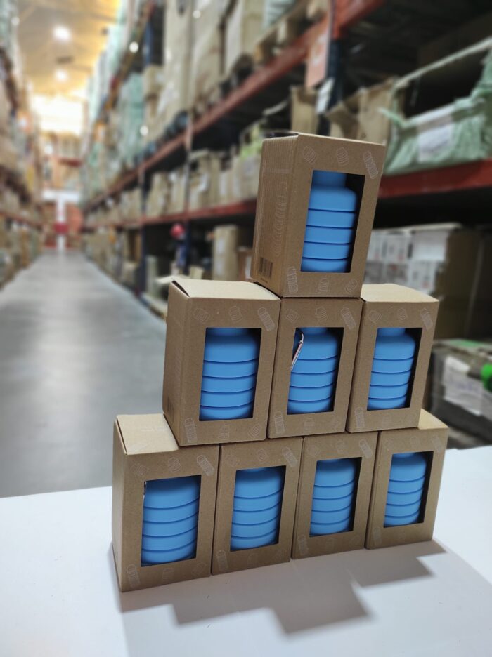 Botella de agua portátil de silicona