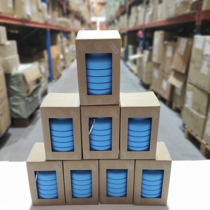 Botella de agua portátil de silicona