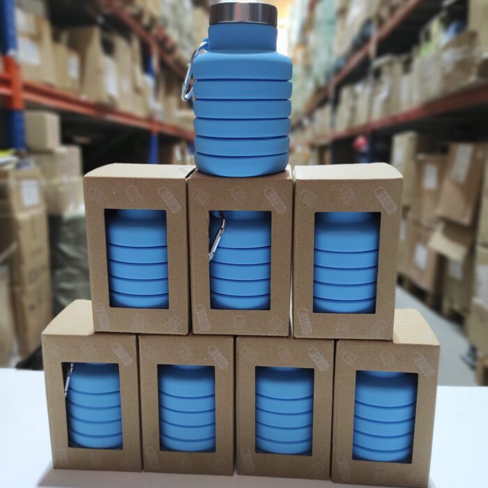 Botella de agua portátil de silicona