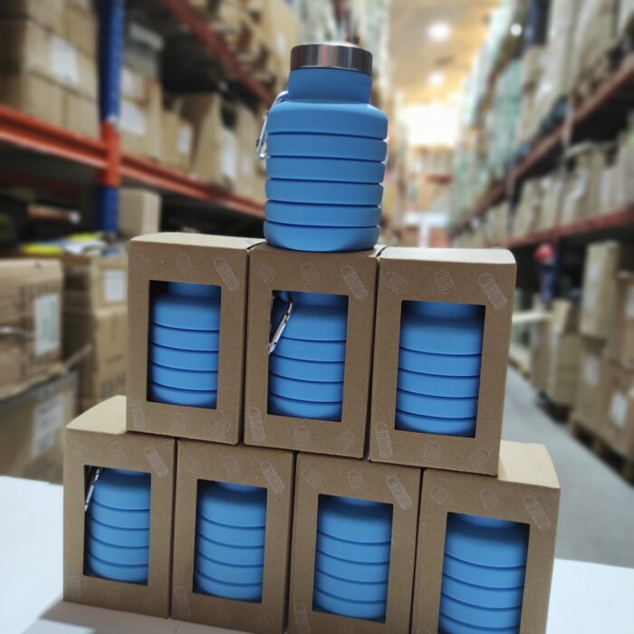Botella de agua portátil de silicona