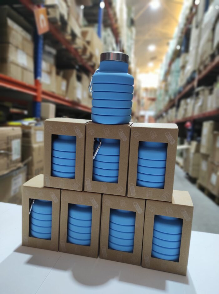 Botella de agua portátil de silicona