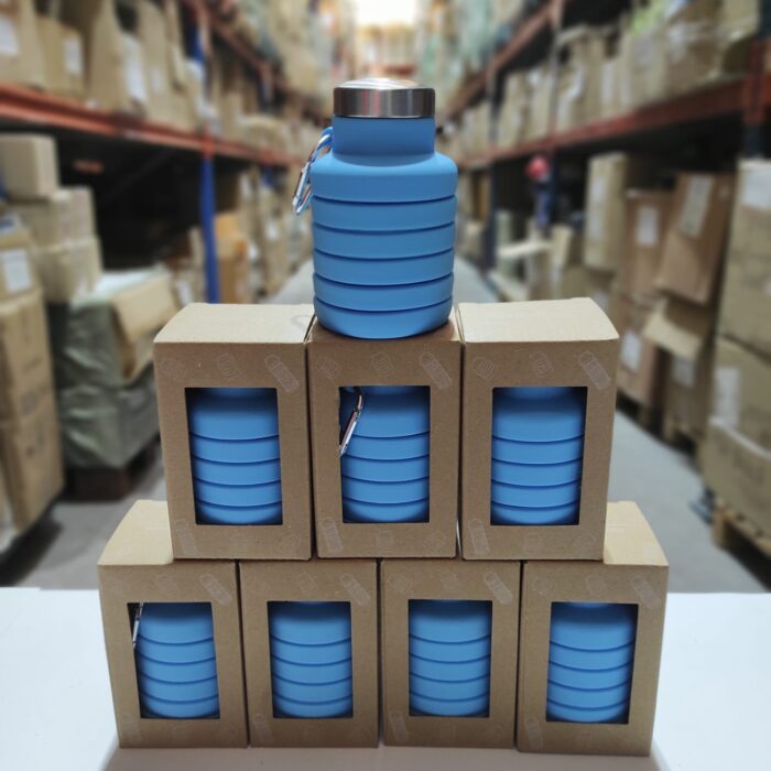 Botella de agua portátil de silicona