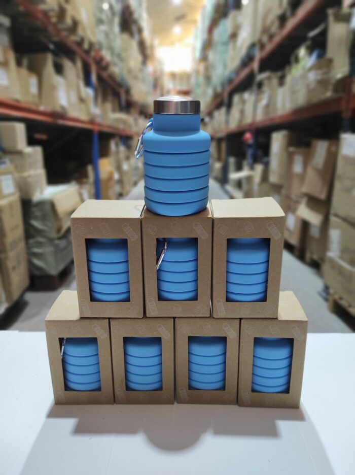 Botella de agua portátil de silicona