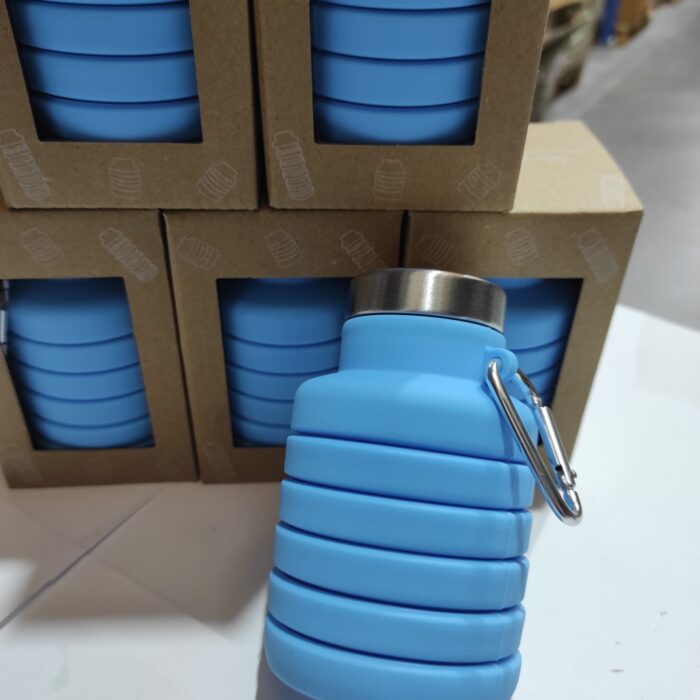 Botella de agua portátil de silicona