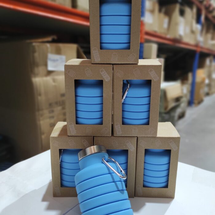 Botella de agua portátil de silicona