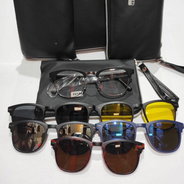 Gafas de sol magnéticas ópticas polarizadas 5 en 1