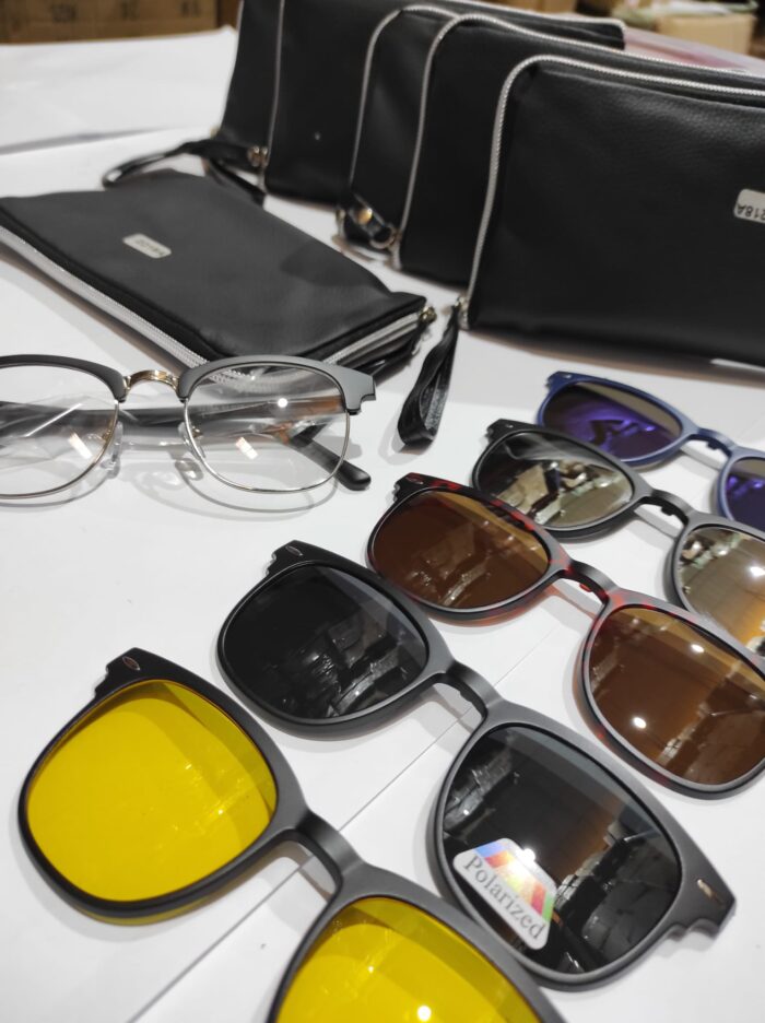 Gafas de sol magnéticas ópticas polarizadas 5 en 1