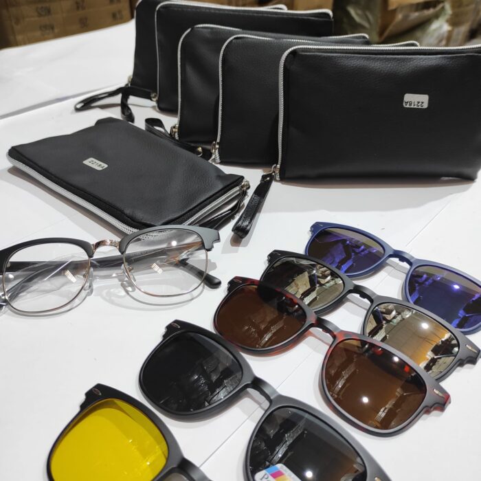 Gafas de sol magnéticas ópticas polarizadas 5 en 1